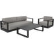 Tavira Charcoal / Lanikai Salt And Pepper Outdoor Sofa in Charcoal / Lanikai Salt / Pepper